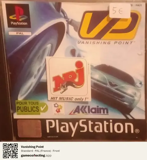 Vanishing Point PlayStation, France box front
