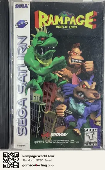 Rampage World Tour Sega Saturn, NTSC box front