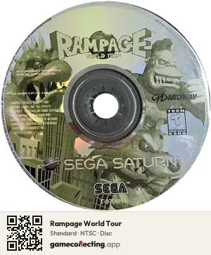 Rampage World Tour Sega Saturn, NTSC disc