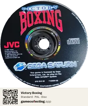 Victory Boxing Sega Saturn, PAL disc
