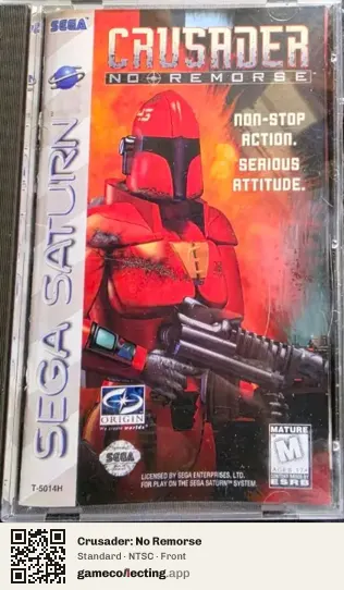 Crusader: No Remorse Sega Saturn, NTSC box front