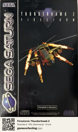 Firestorm: Thunderhawk 2 Sega Saturn, Germany box front