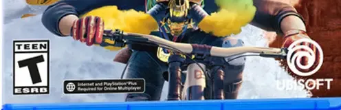 Riders Republic, the ESRB box on its front