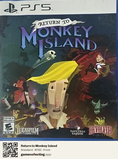 Return to Monkey Island PlayStation 5, NTSC box front