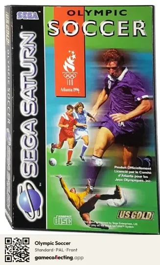 Olympic Soccer Sega Saturn, PAL box front