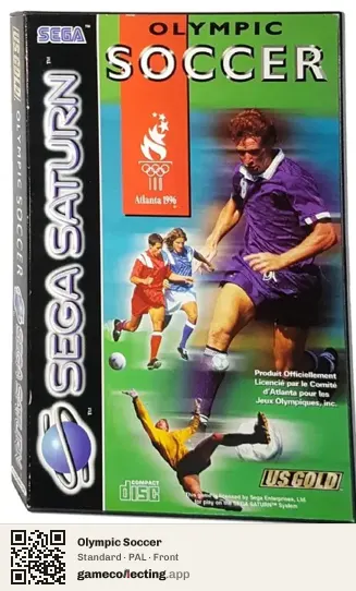 Olympic Soccer Sega Saturn, PAL box front