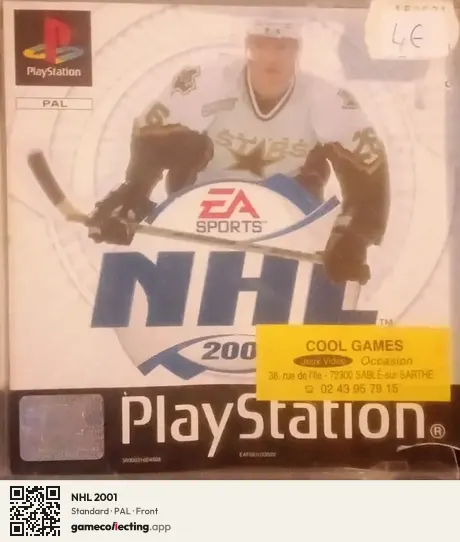 NHL 2001 PlayStation, PAL box front