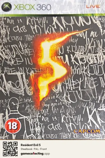 Resident Evil 5 Xbox 360, PAL box front