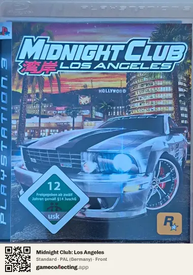 Midnight Club: Los Angeles PlayStation 3, Germany box front