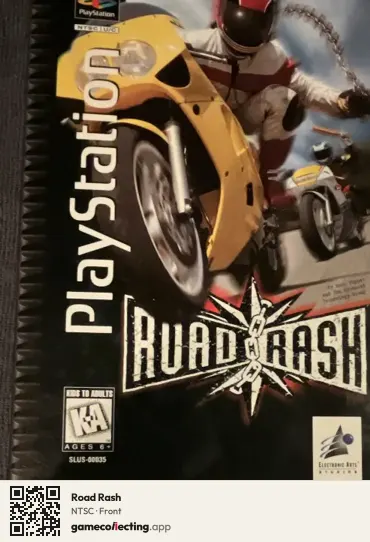 Road Rash PlayStation, NTSC box front