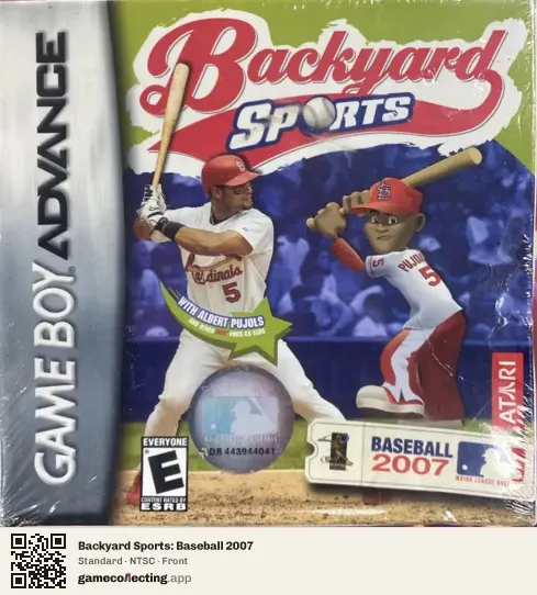 Backyard Sports: Baseball 2007 Game Boy Advance, NTSC box front