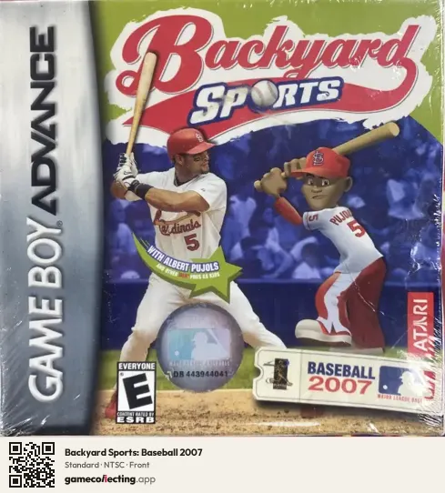 Backyard Sports: Baseball 2007 Game Boy Advance, NTSC box front
