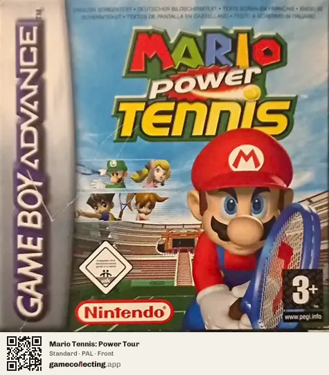 Mario Tennis: Power Tour Game Boy Advance, PAL box front