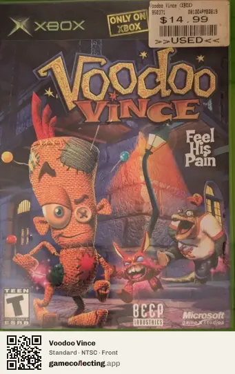 Voodoo Vince Xbox, NTSC box front