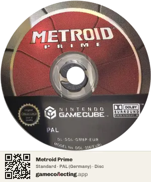 Metroid Prime Nintendo GameCube, PAL disc