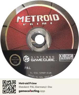 Metroid Prime Nintendo GameCube, PAL disc