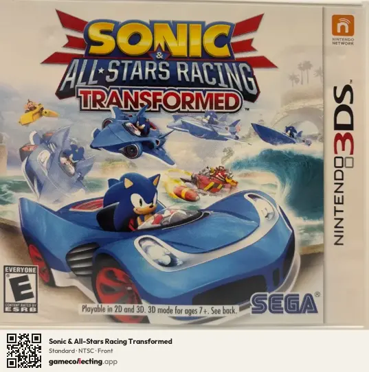 Sonic & All-Stars Racing Transformed Nintendo 3DS, NTSC box front