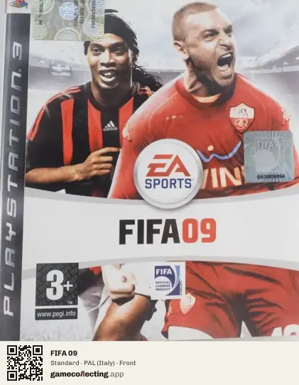 FIFA 09 PlayStation 3, Italy box front