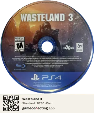 Wasteland 3 PlayStation 4, NTSC disc