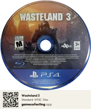 Wasteland 3 PlayStation 4, NTSC disc