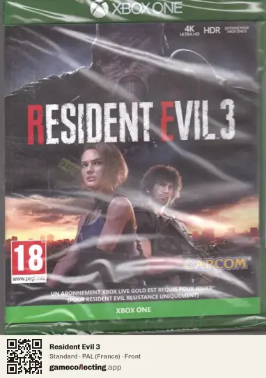 Resident Evil 3 Xbox One, France box front