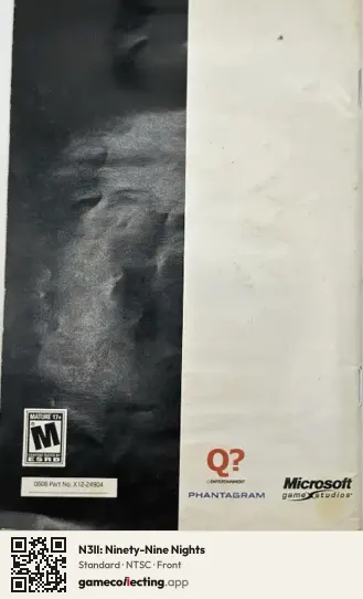 N3II: Ninety-Nine Nights Xbox 360, NTSC box front
