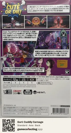 Gori: Cuddly Carnage Nintendo Switch, Asia box back