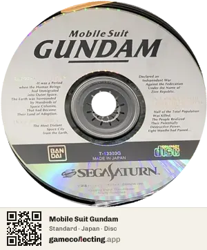 Mobile Suit Gundam Sega Saturn, Japan disc