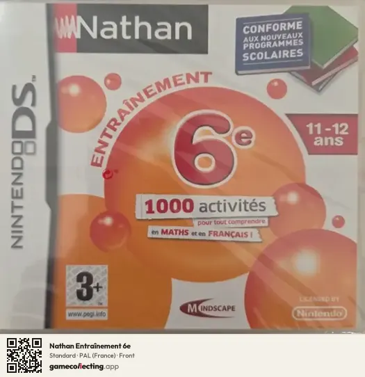 Nathan Entraînement 6e Nintendo DS, France box front