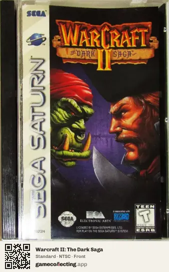 Warcraft II: The Dark Saga Sega Saturn, NTSC box front