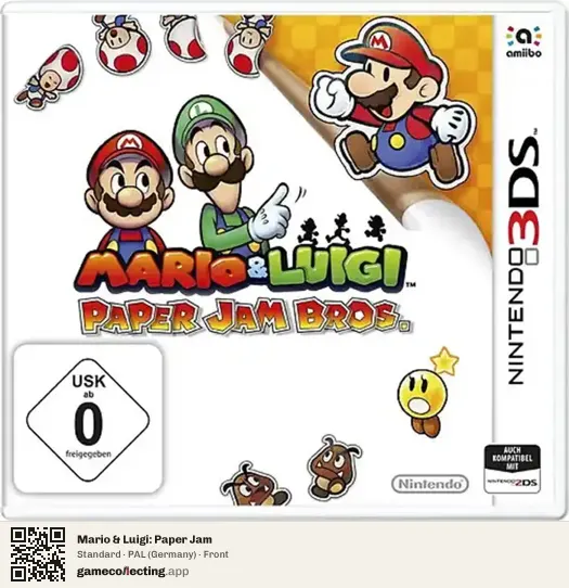 Mario & Luigi: Paper Jam Nintendo 3DS, Germany box front