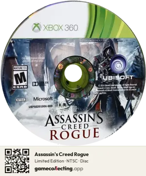 Assassin's Creed Rogue Xbox 360, NTSC disc