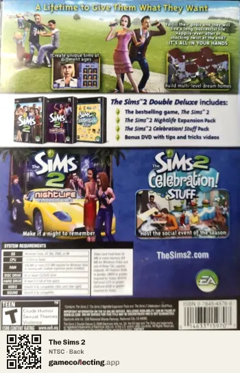 The Sims 2 Computer, NTSC box back