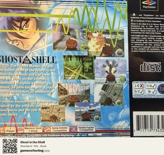 Ghost in the Shell PlayStation, PAL box back