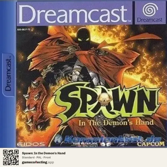 Spawn: In the Demon's Hand Sega Dreamcast, PAL box front