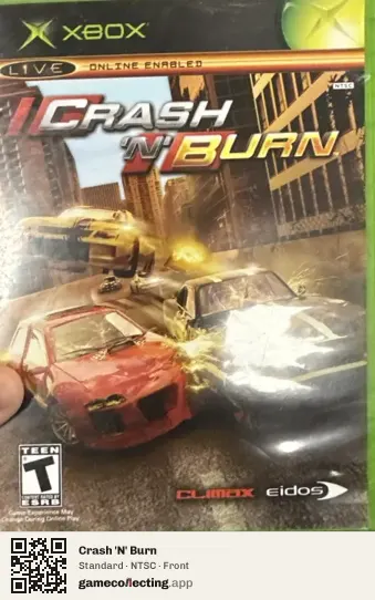Crash 'N' Burn Xbox, NTSC box front