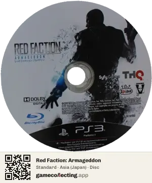 Red Faction: Armageddon PlayStation 3, Asia disc