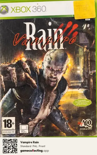 Vampire Rain Xbox 360, PAL box front