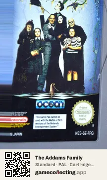 The Addams Family Nintendo Entertainment System, PAL cartridge label