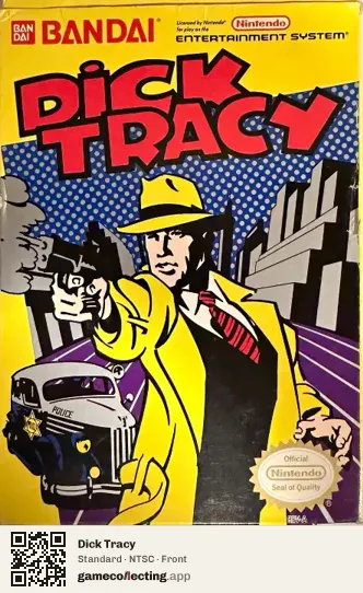 Dick Tracy Nintendo Entertainment System, NTSC box front