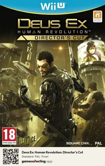 Deus Ex: Human Revolution: Director's Cut Nintendo Wii U, PAL box front