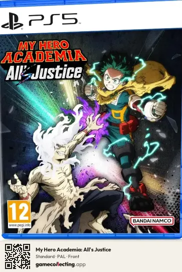 My Hero Academia: All's Justice PlayStation 5, PAL box front