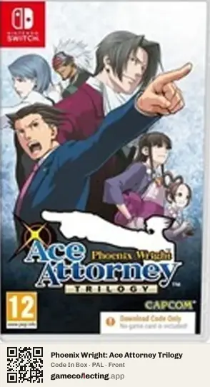 Phoenix Wright: Ace Attorney Trilogy Nintendo Switch, PAL box front
