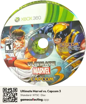Ultimate Marvel vs. Capcom 3 Xbox 360, NTSC disc