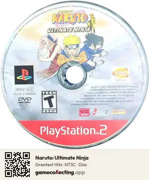 Naruto: Ultimate Ninja PlayStation 2, NTSC disc