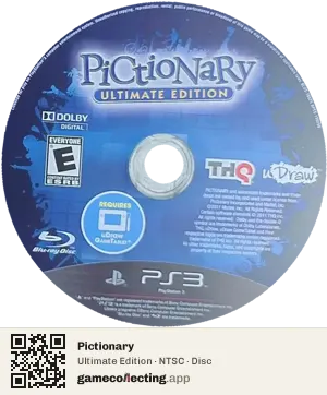 Pictionary PlayStation 3, NTSC disc