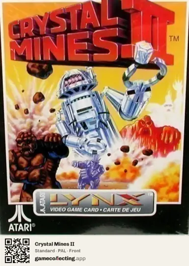 Crystal Mines II Atari Lynx, PAL box front