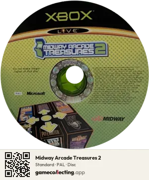 Midway Arcade Treasures 2 Xbox, PAL disc