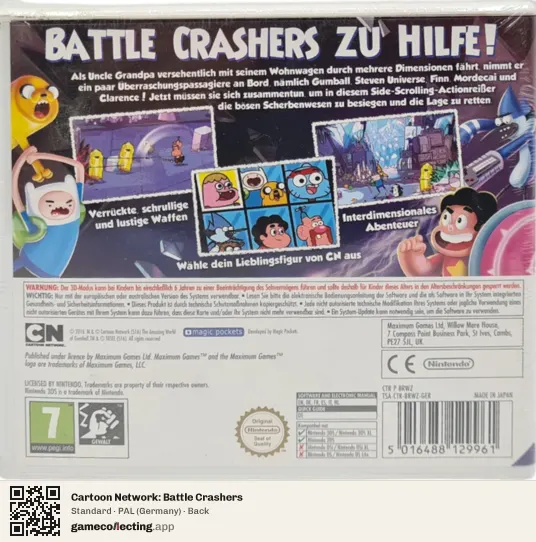 Cartoon Network: Battle Crashers Nintendo 3DS, Germany box back