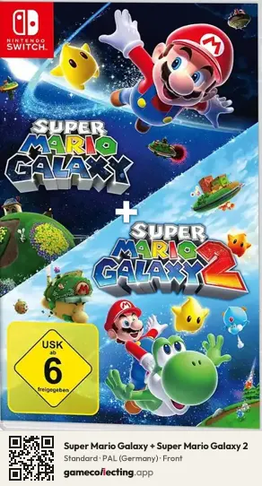 Super Mario Galaxy + Super Mario Galaxy 2 Nintendo Switch, Germany box front